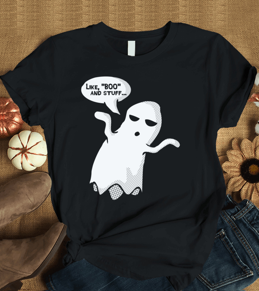 Like BOO And Stuff Ghost Speech Bubble T-Shirt