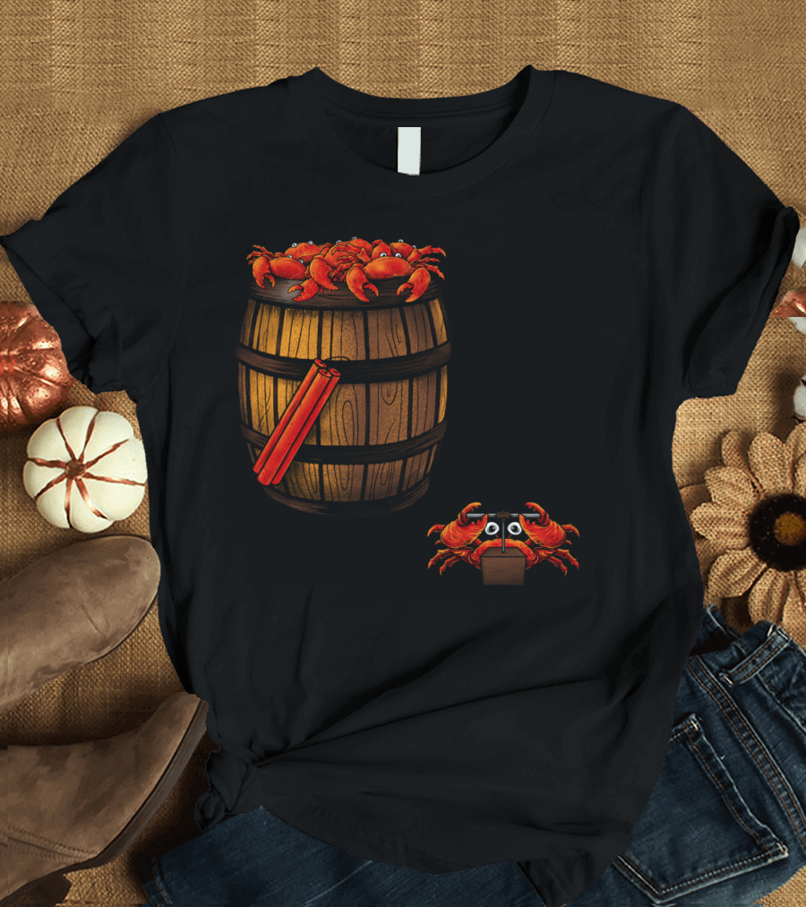 Crabs In A Barrel with Dynamite and Controller T-Shirt