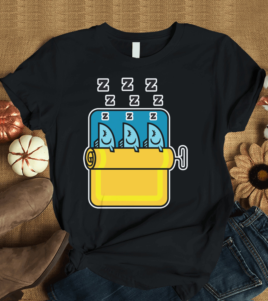 Canned Fish Sleeping Sardines ZZZ T-Shirt