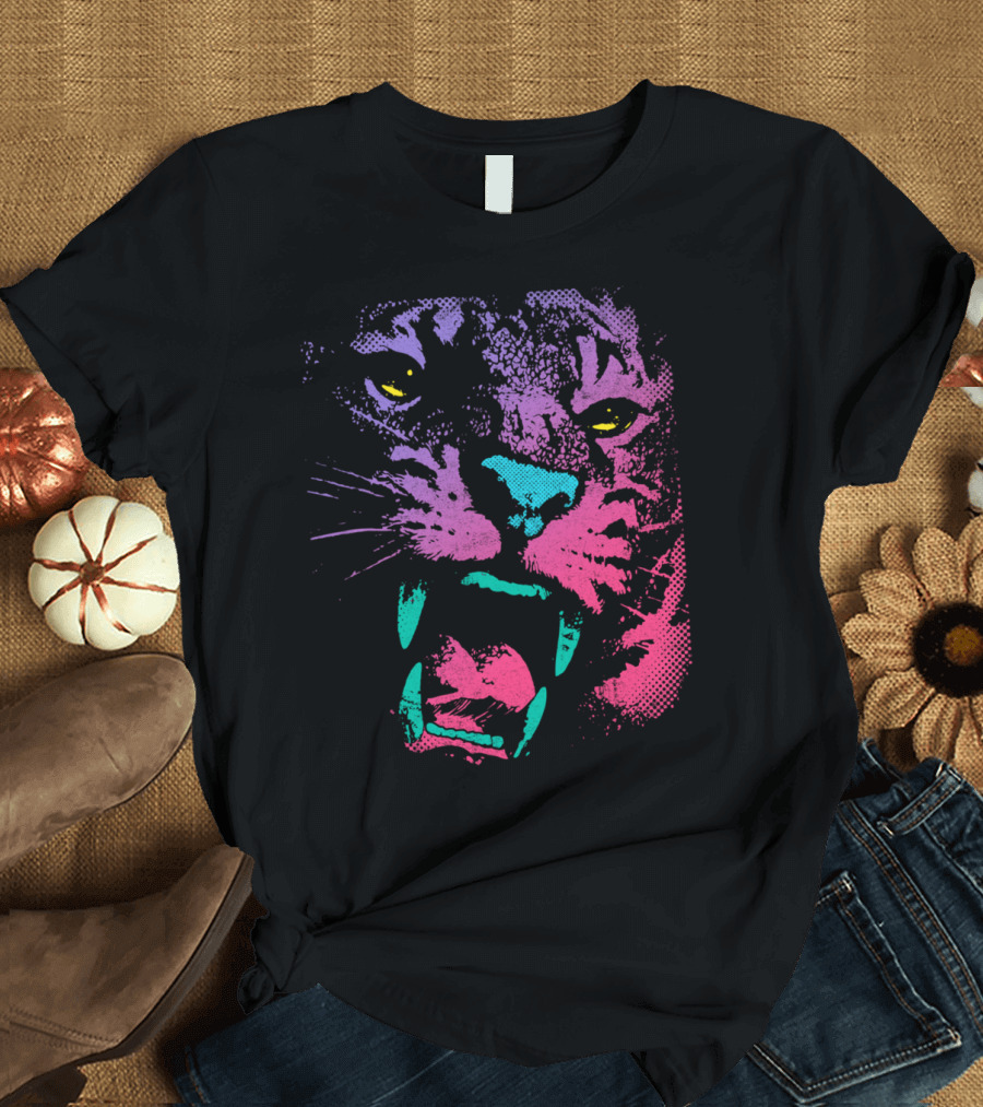 Wild Pop Thing Neon Animal Expression T-Shirt
