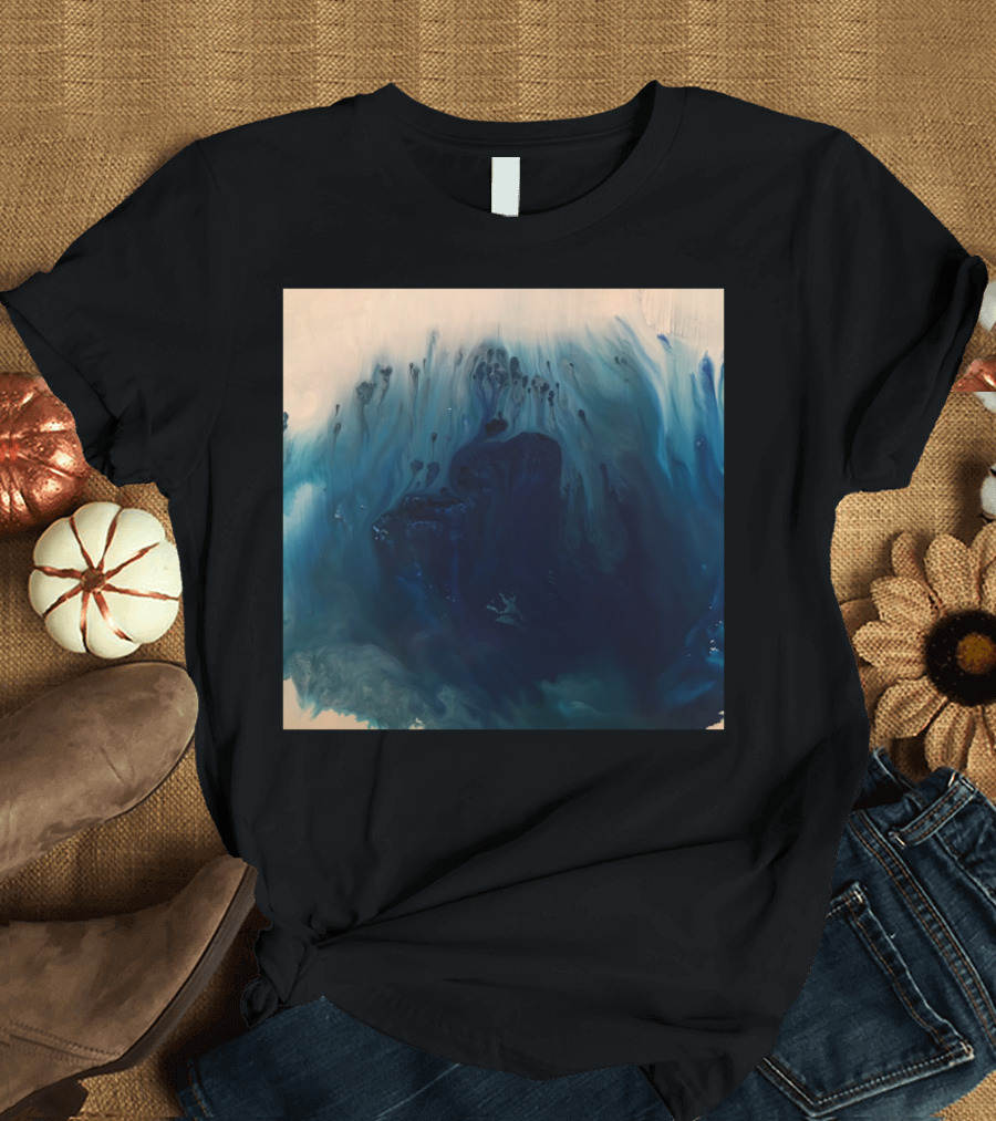 Aqua Ball Ocean Wave Blue Abstract T-Shirt