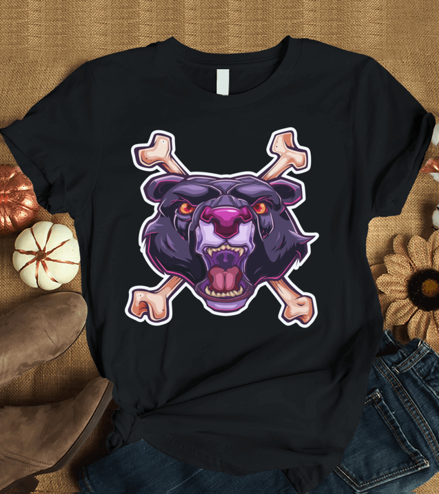 Fierce Bear Skull and Crossbones T-Shirt