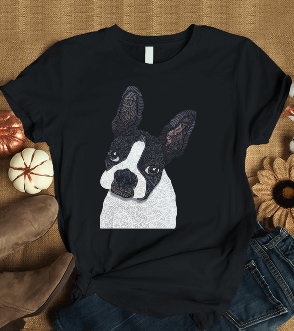 T-Shirt: Boston Terrier Mya Mandala T-Shirt Boston Terrier Mya Mandala T-Shirt