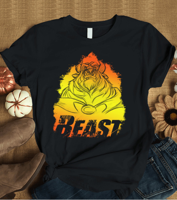 T-Shirt: Beast Flame Sketch Yellow Orange Fade T-Shirt Beast Flame Sketch Yellow Orange Fade T-Shirt
