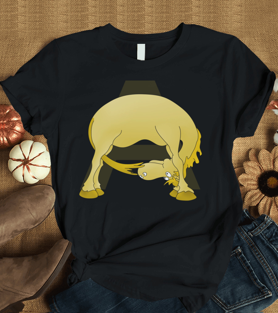 Cartoon Pony Monogram Letter A T-Shirt