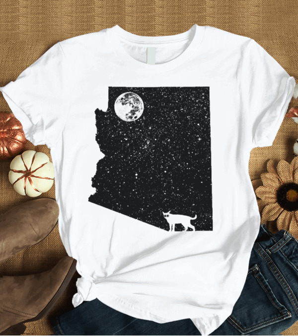 T-Shirt: Arizona Cat Under the Moon T-Shirt Arizona Cat Under the Moon T-Shirt