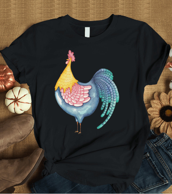 T-Shirt: Gala Rooster Vibrant Multicolor T-Shirt Gala Rooster Vibrant Multicolor T-Shirt