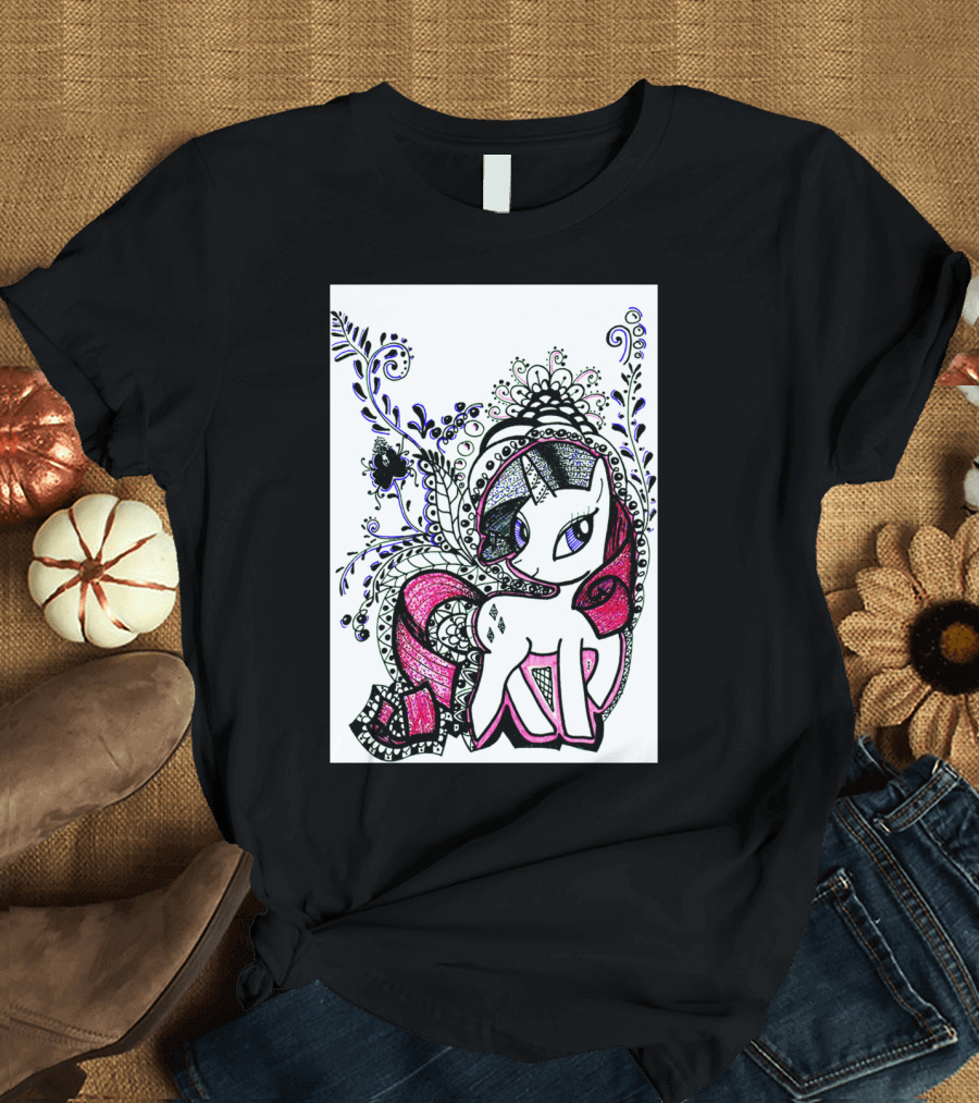 Rarity Mandala Art Beautiful Pony T-Shirt