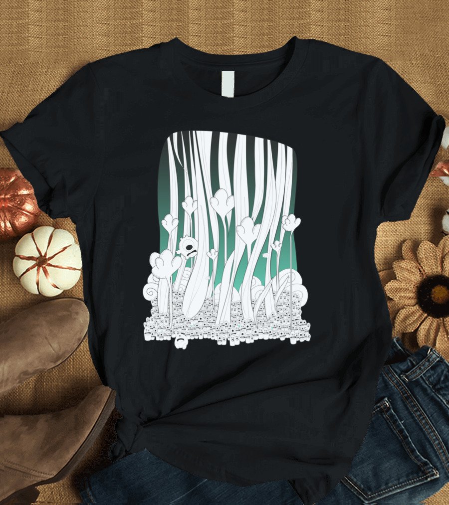 Fantasy Forest Dreamy Whimsical Wilderness Vibrant Overgrowth T-Shirt
