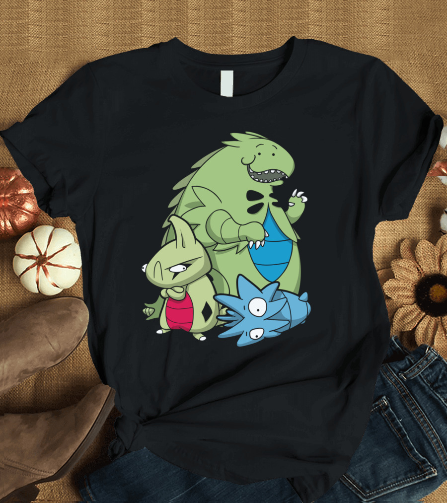Terrific Tyrannic Pokémon-Style Dinosaurs T-Shirt