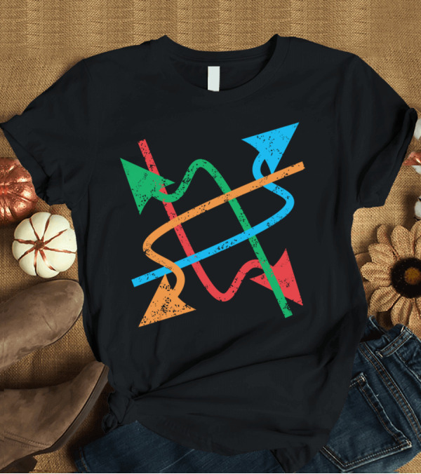 T-Shirt: Arrow Multi-Color Retro Abstract T-Shirt Arrow Multi-Color Retro Abstract T-Shirt