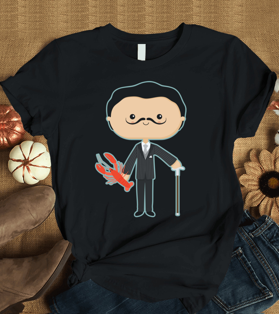 Salvador Dali Lobster Suit Mustache Cane T-Shirt