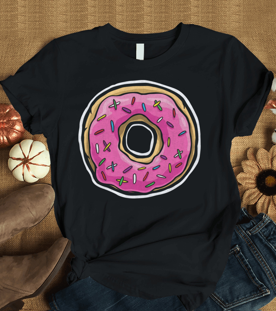Donut Pink Frosted Colored Sprinkles T-Shirt
