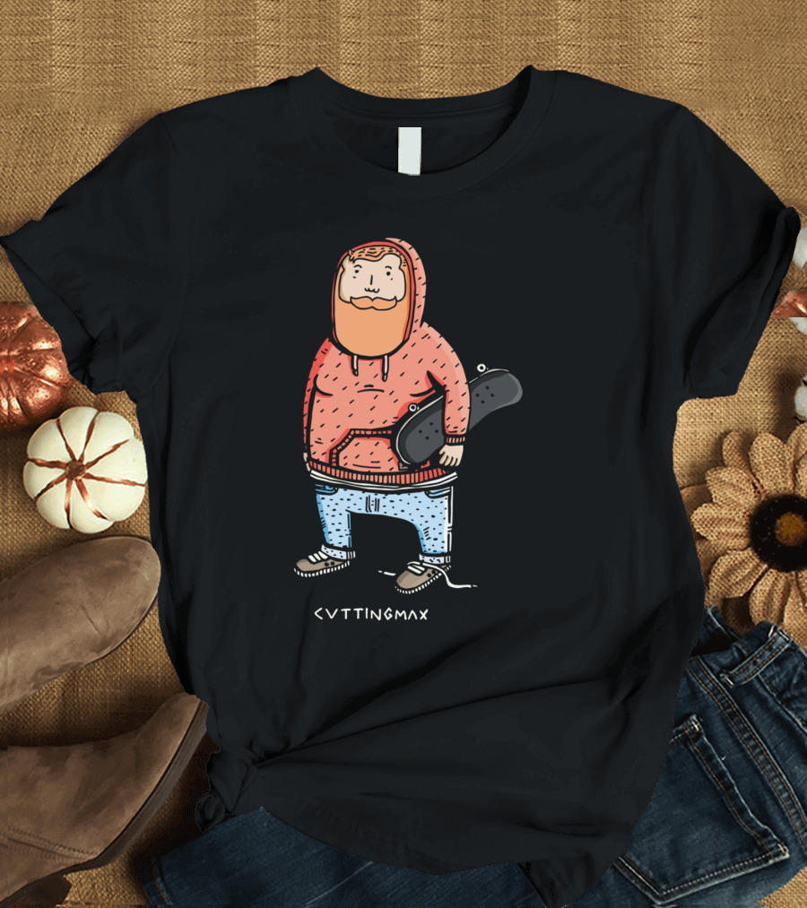 CVTTINGMAX Fatty Sk8 Hoodie Skateboarder T-Shirt