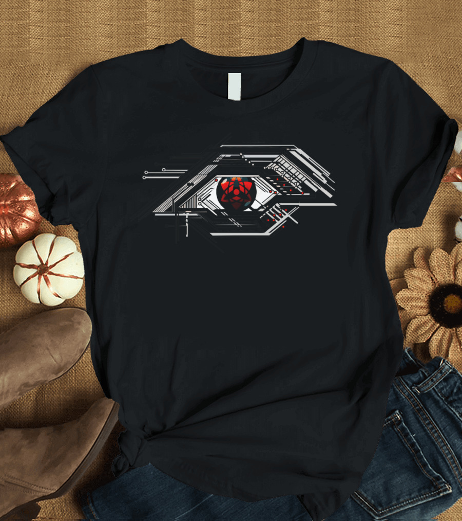 Eye with Futuristic Geometric Circuit T-Shirt