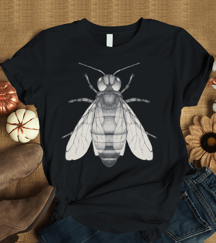 Bee Pencil Drawing Detailed T-Shirt