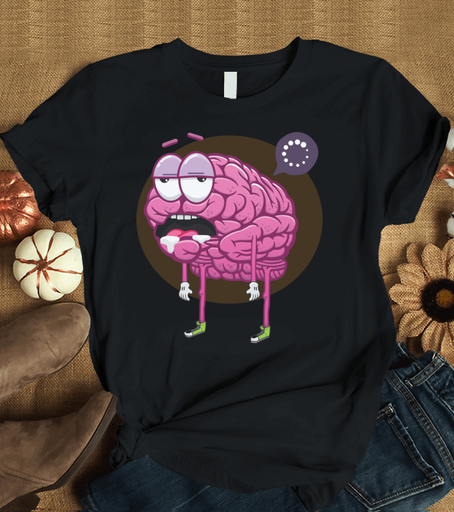 Brain Loading Funny Cartoon Character T-Shirt