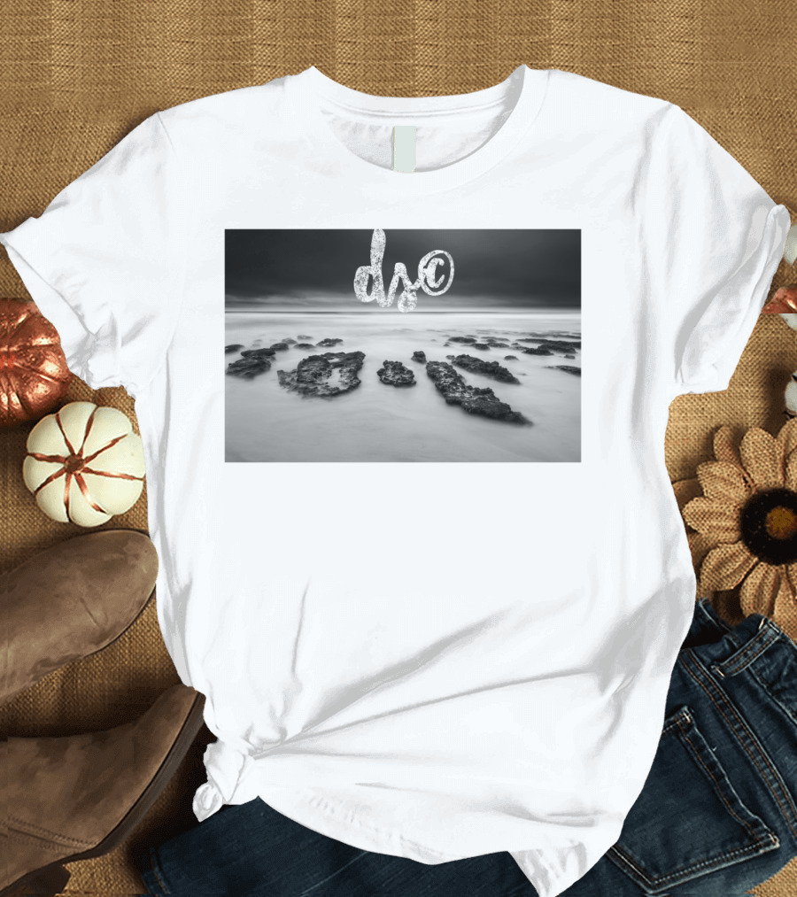 Dopesurf Black And White Beach DS© T-Shirt