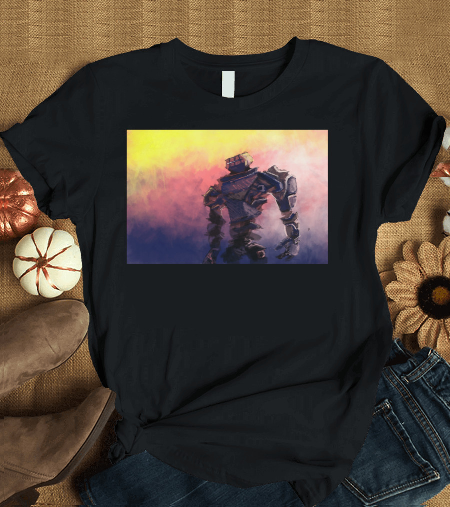 The Beyonder Robot with Sunset Background T-Shirt