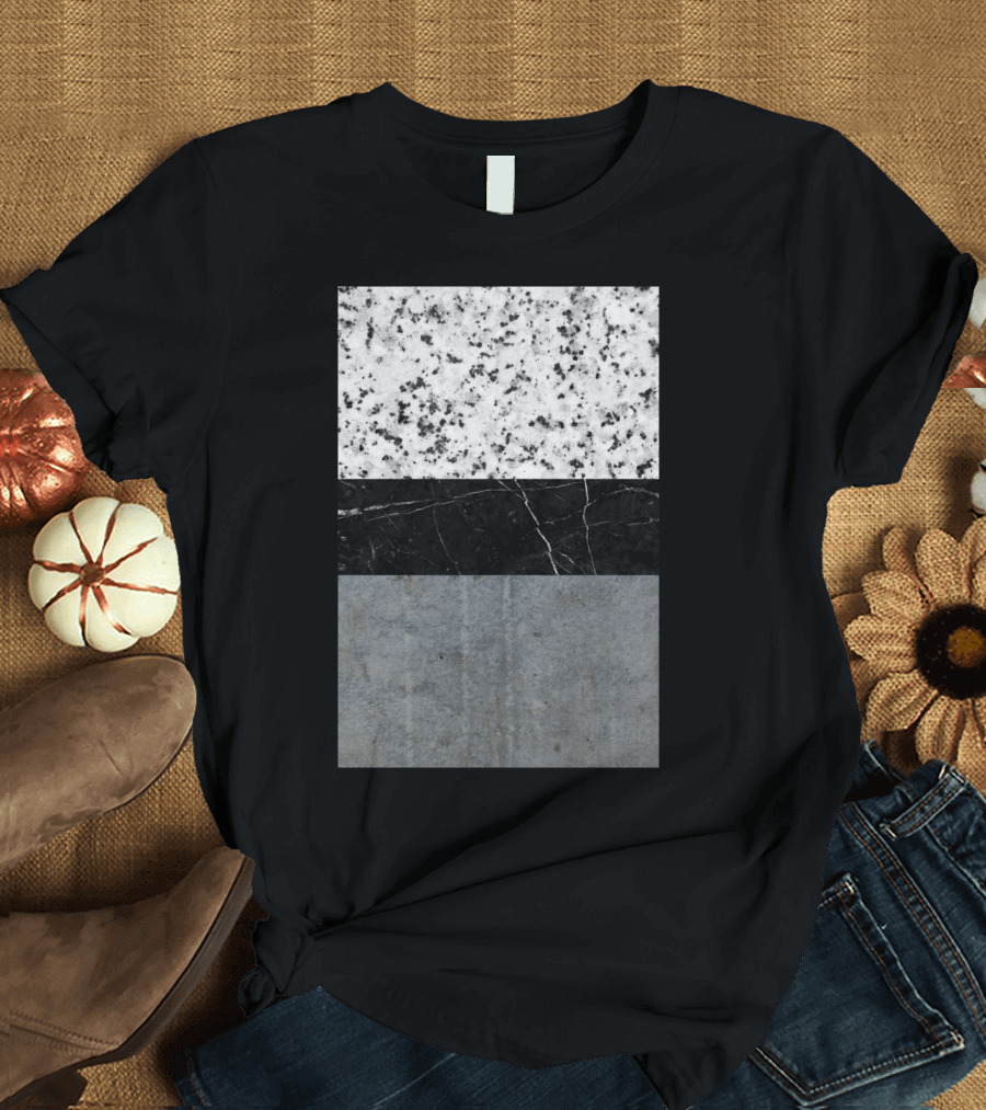 Marble Granite and Concrete Abstract Textured Layers T-Shirt