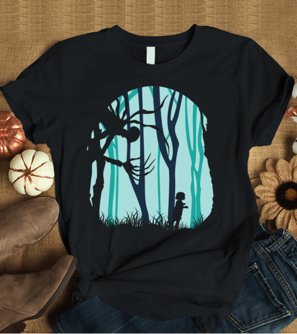 T-Shirt: Down In Forest Creature Encounter Silhouette Scene T-Shirt Down In Forest Creature Encounter Silhouette Scene T-Shirt