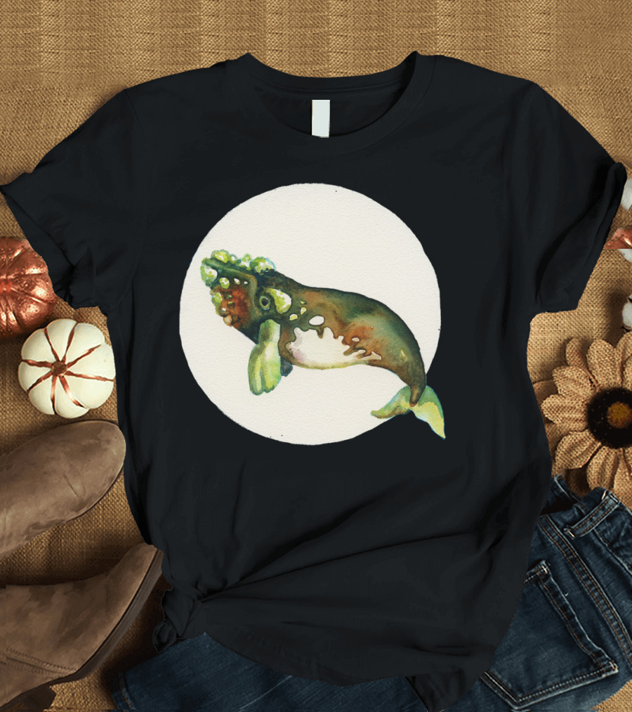 Right Whale Moon Ocean T-Shirt
