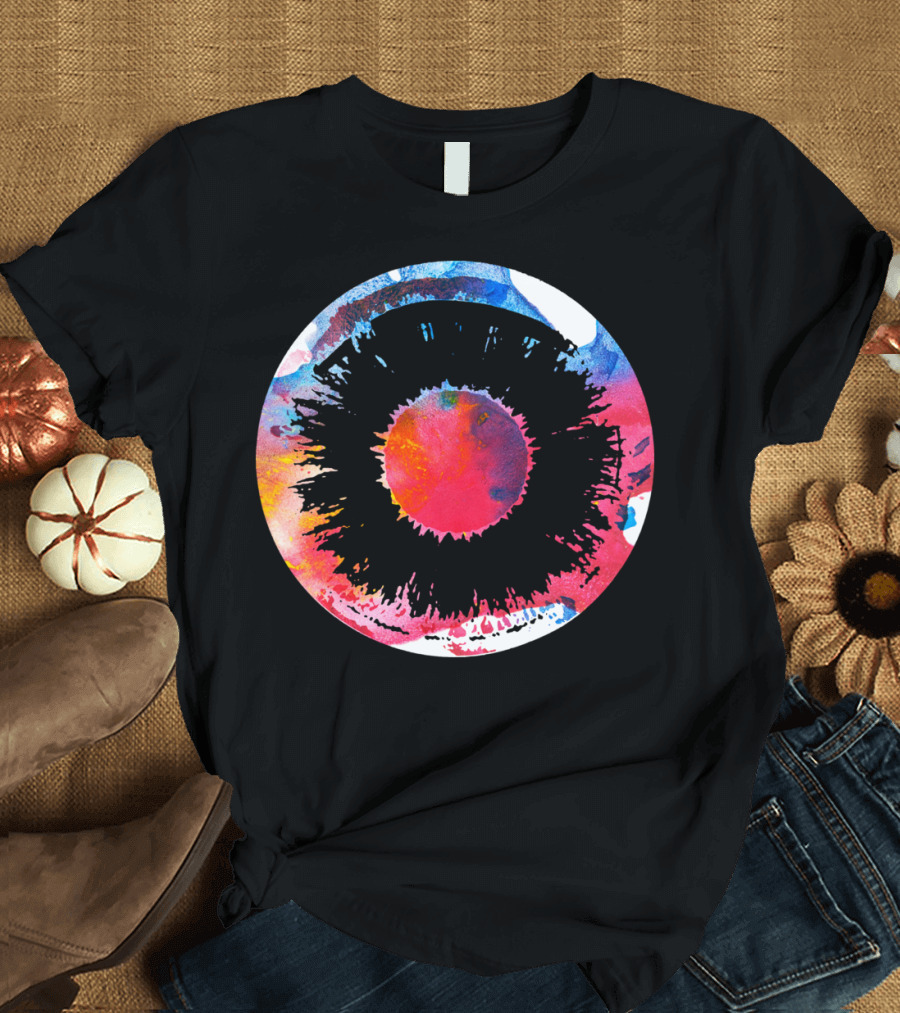 Colorful Abstract Eye Psychedelic Vision Circle T-Shirt