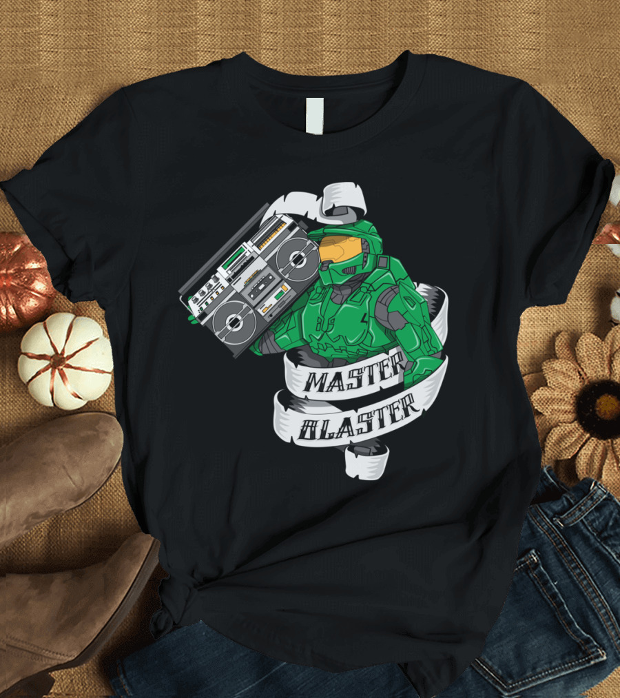 Master Blaster DJ Spartan Hero Boombox T-Shirt