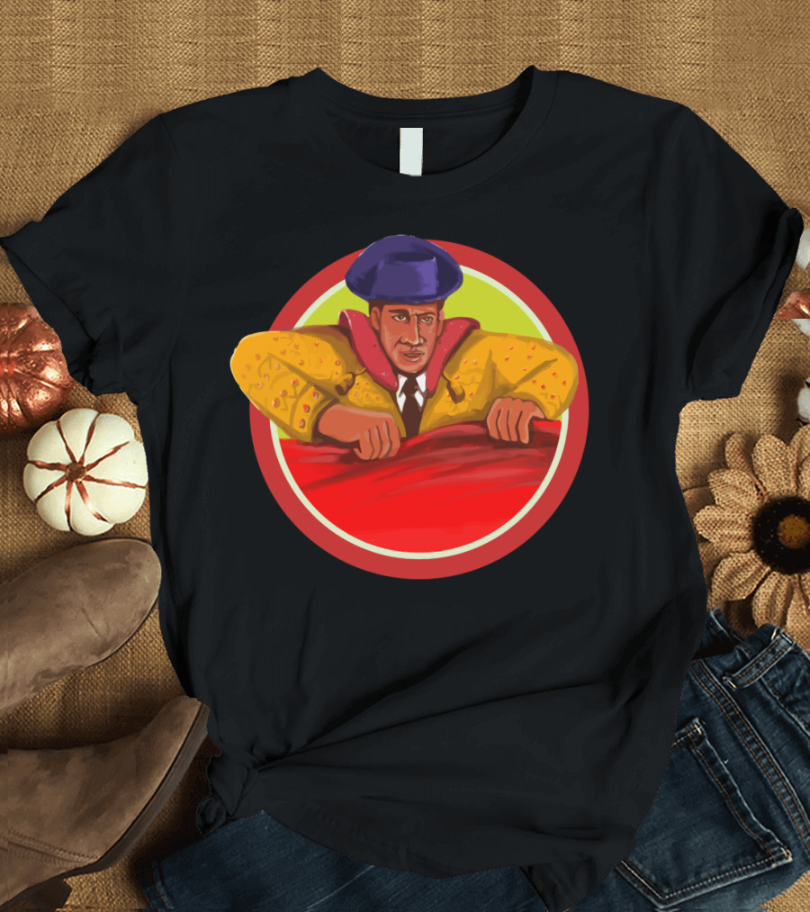 Matador Yellow Jacket Red Cape Circular Watercolor T-Shirt