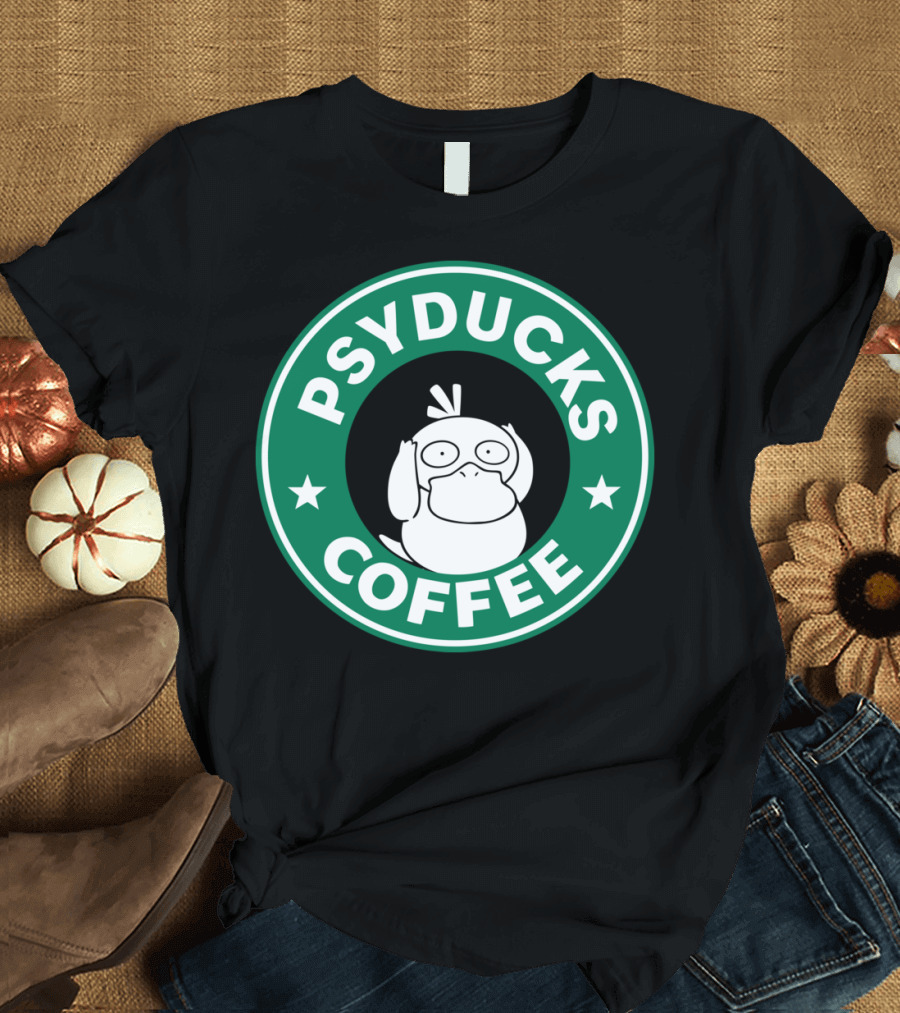 Psyducks Coffee Logo Parody Pokémon Psyduck Starbucks T-Shirt