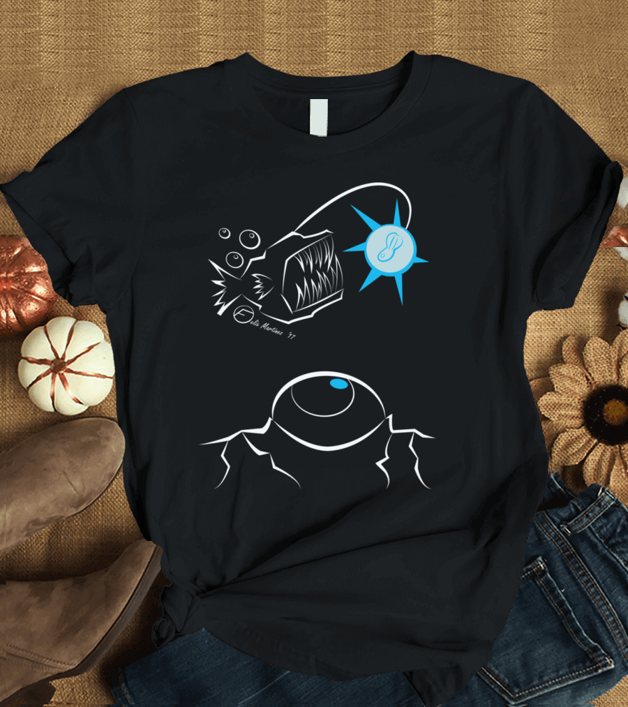 Anglerfish with Light Bulb Lure and Abstract Eye Being ed T-Shirt