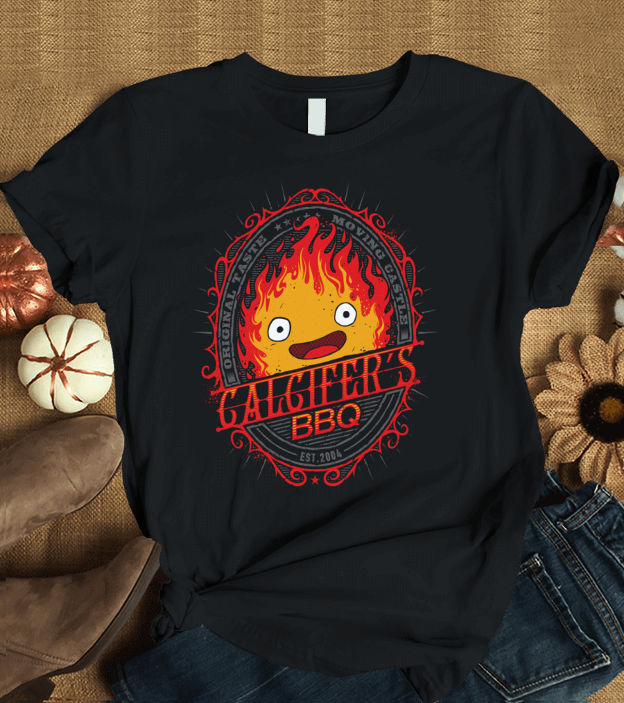 Calcifers BBQ Original Taste Moving Castle Est. 2004 T-Shirt