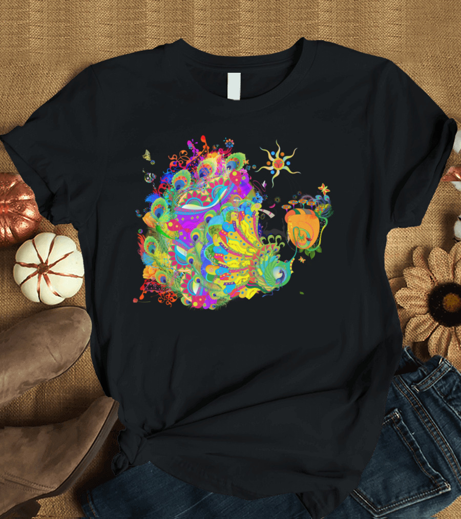 Peacock Dance Kaleidoscope Explosion T-Shirt