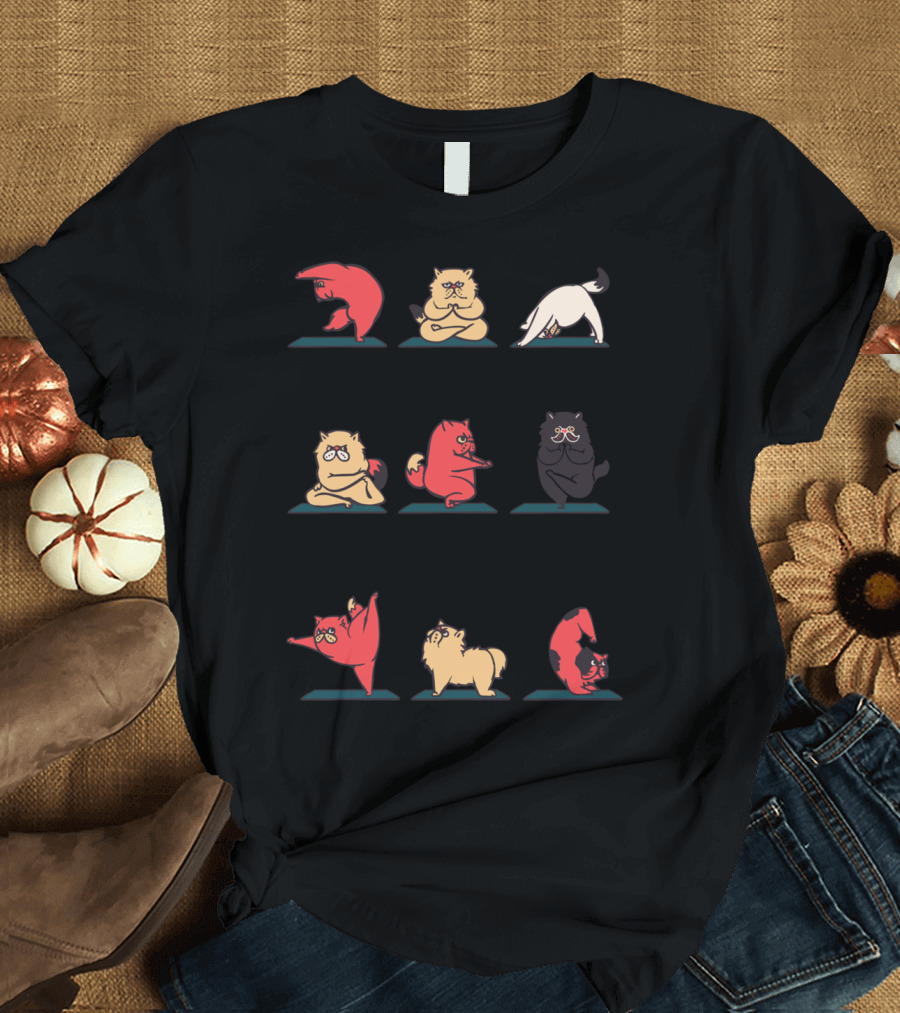 Cat Yoga Poses Collection T-Shirt