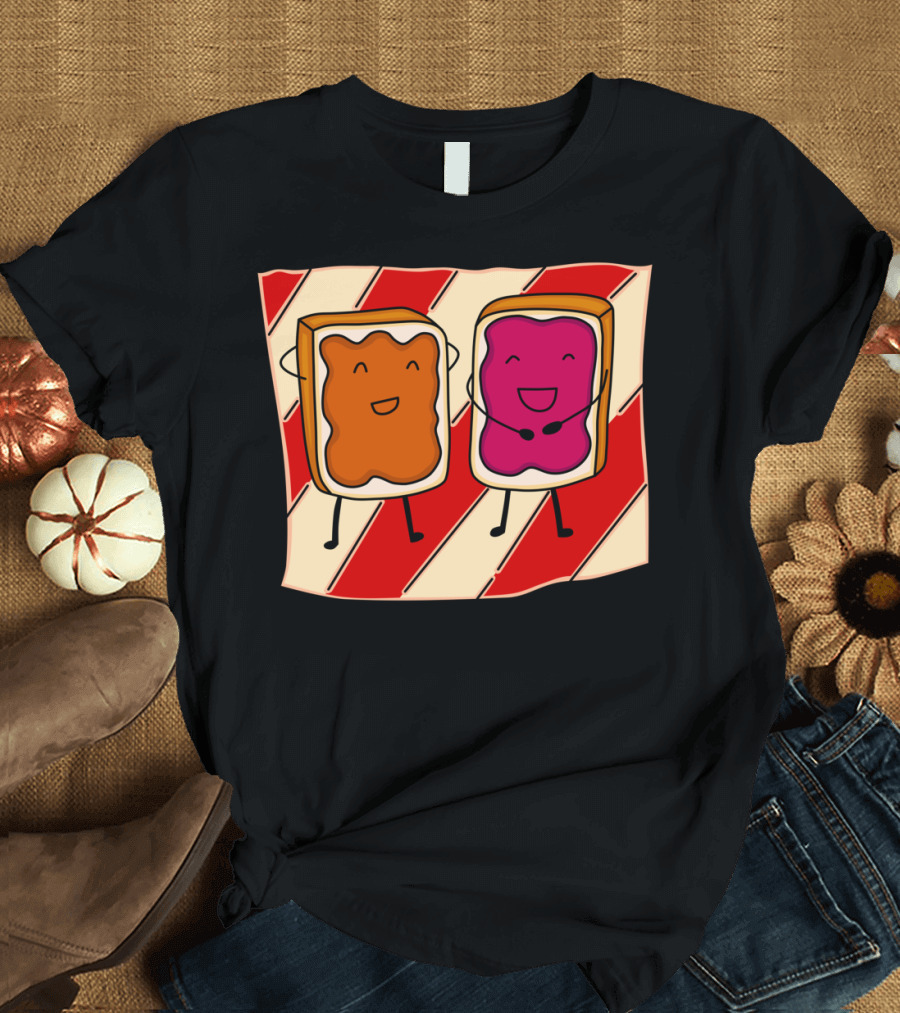 Peanut Butter And Jelly Happy Bread Friends T-Shirt