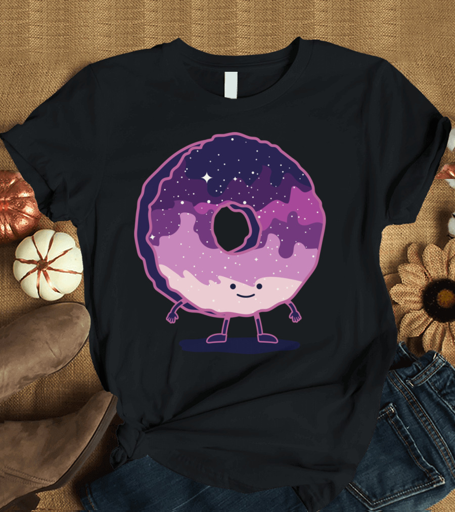 The Cosmic Donut Galaxy Space Cartoon T-Shirt