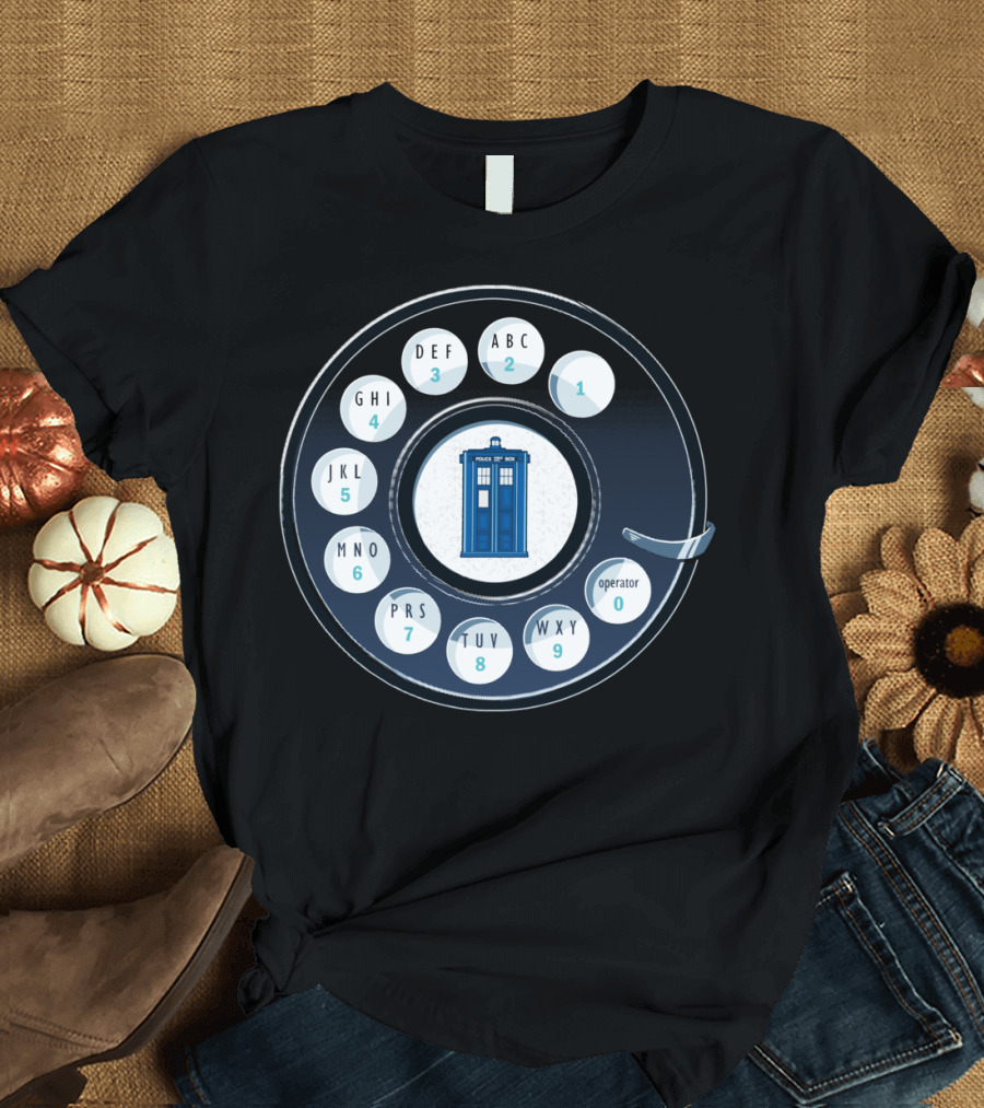 Call The Doctor Police Box Rotary Dial T-Shirt