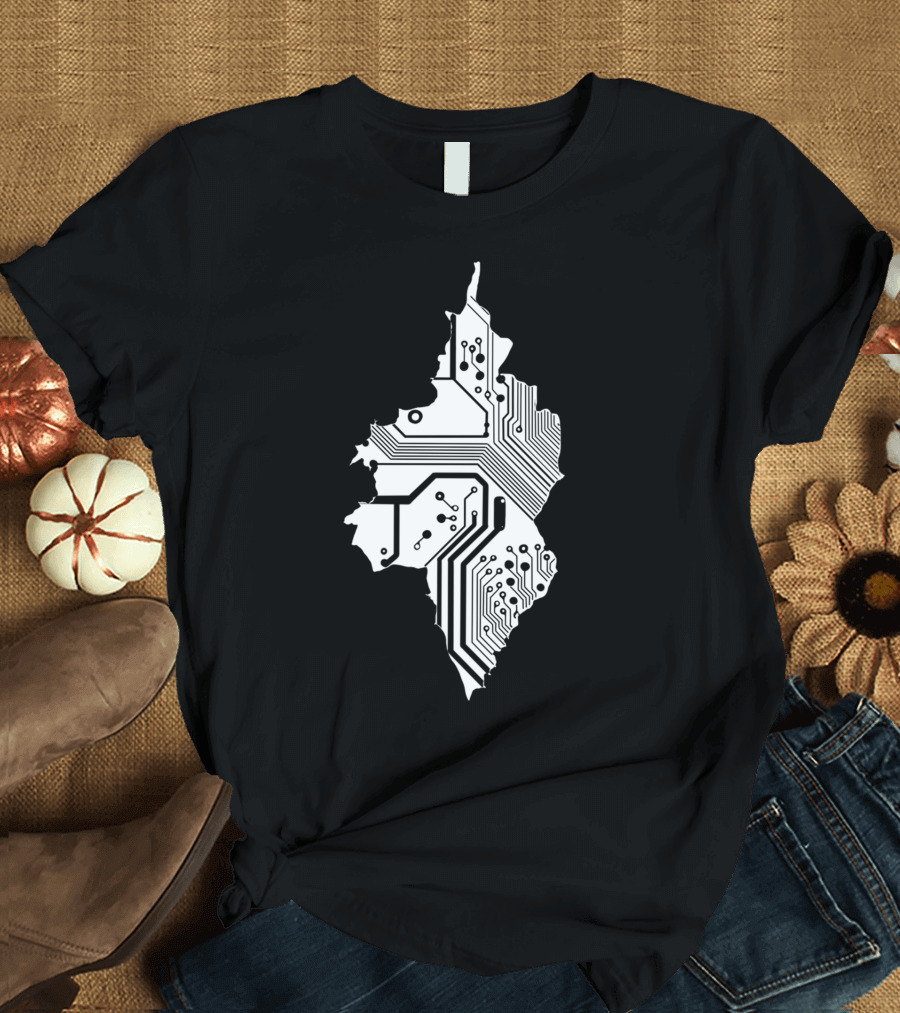 The Circuit Inside Myanmar Circuitry Map T-Shirt