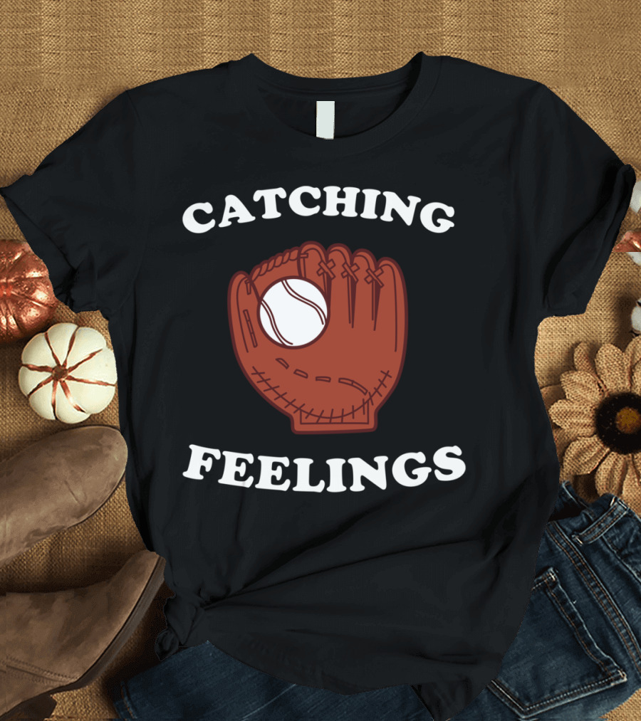 Catching Feelings Baseball Glove with Ball Sports T-Shirt