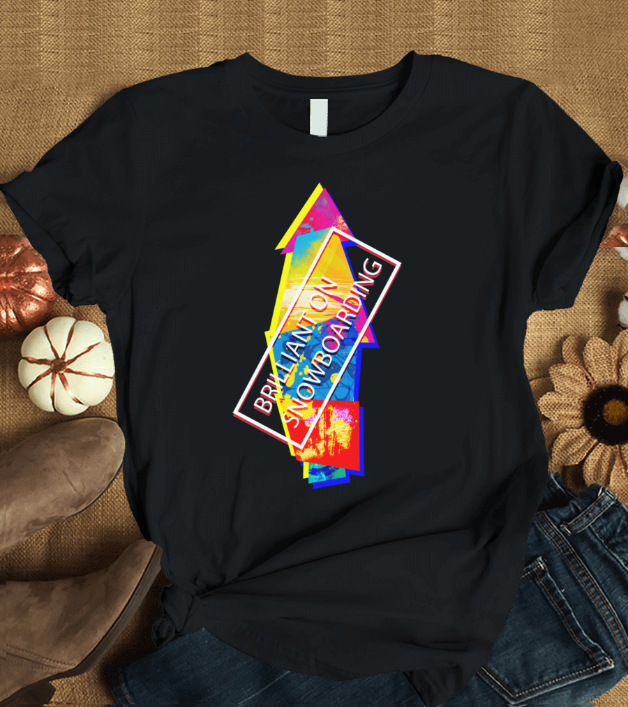 BRILLIANT ON SNOWBOARDING COLORFUL GEOMETRIC ARROW T-Shirt
