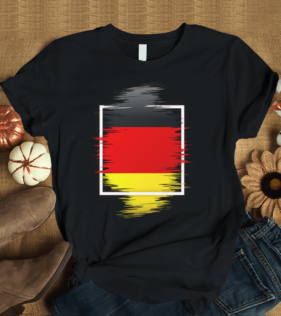 German Soccer Black Red Yellow Flag T-Shirt