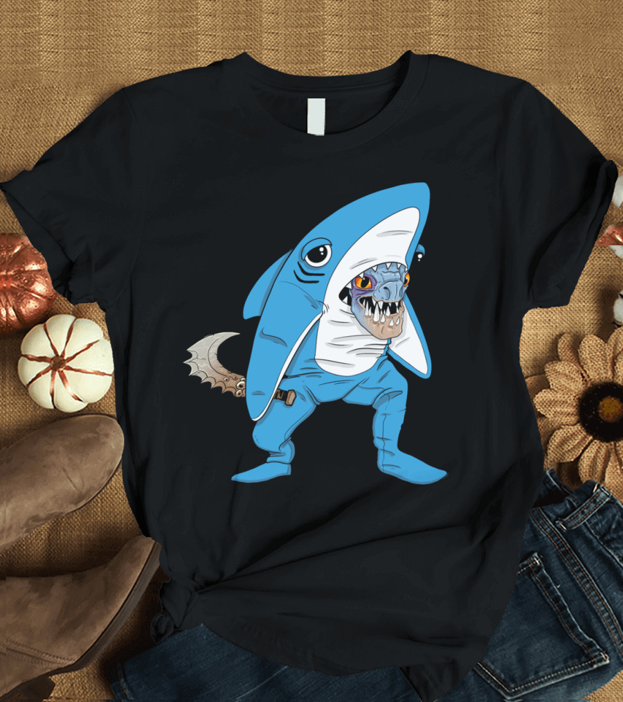 Left Shark Hunter Monster Mashup T-Shirt