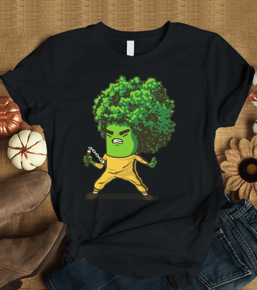 Brocco Lee Vol Martial Arts Nunchucks Afrosgerbach T-Shirt