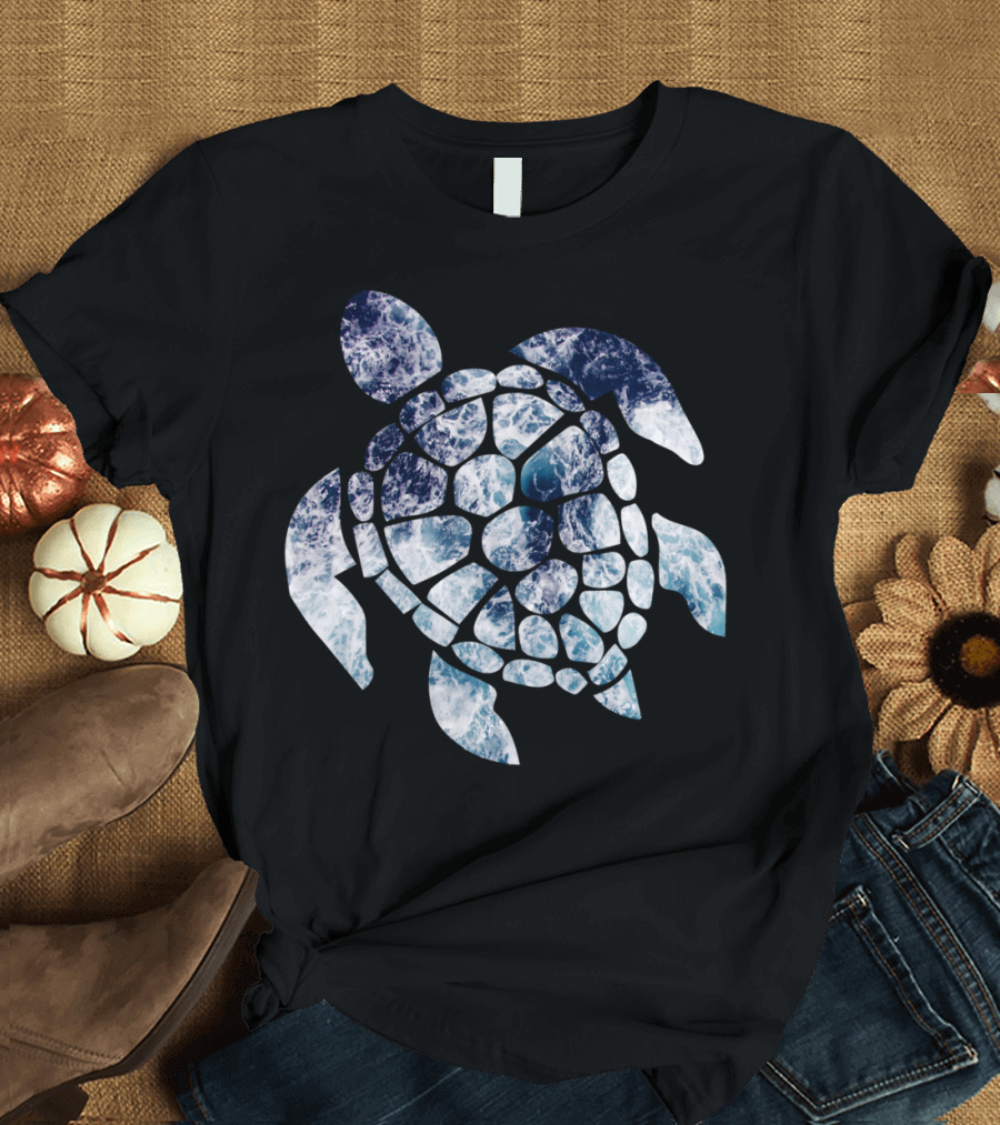 Ocean Waves Sea Turtle T-Shirt