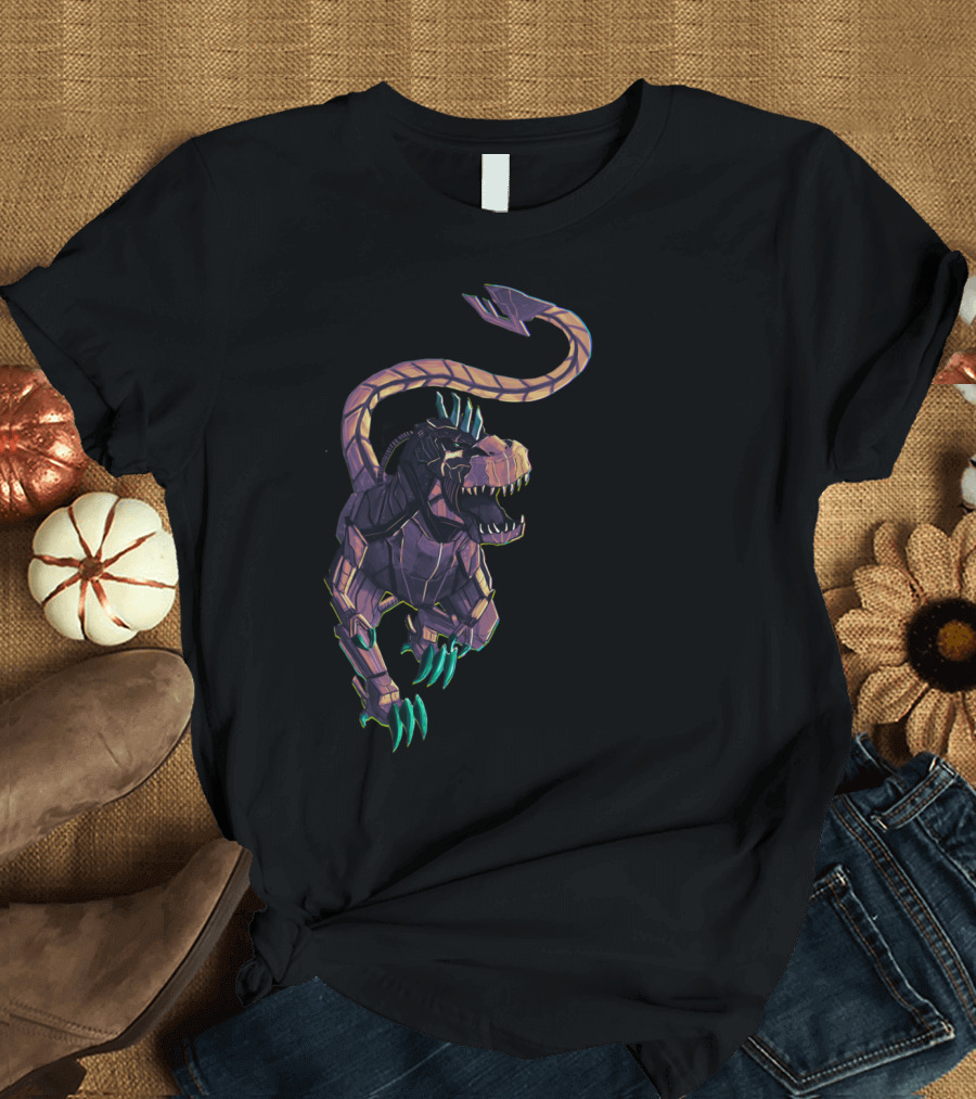 Robot Dinosaur Cybernetic Beast with Armored Tail T-Shirt