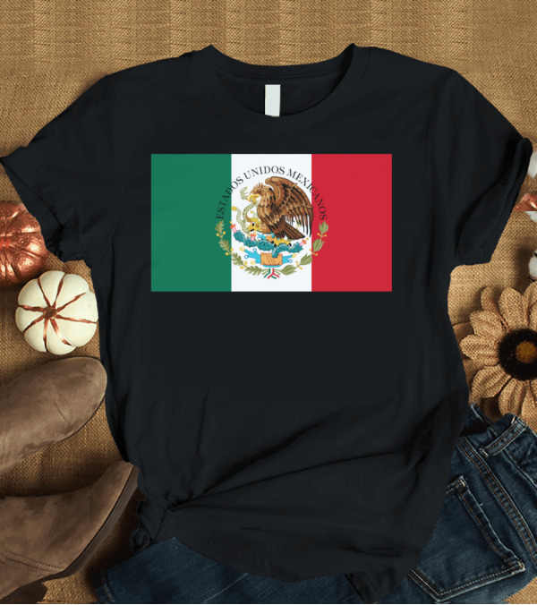 T-Shirt: Estados Unidos Mexicanos Flag Emblem T-Shirt Estados Unidos Mexicanos Flag Emblem T-Shirt