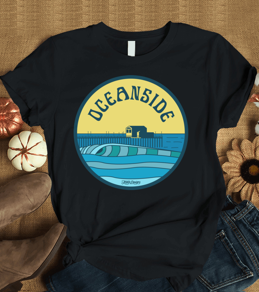 Oceanside Surfing Waves Pier Trogot T-Shirt