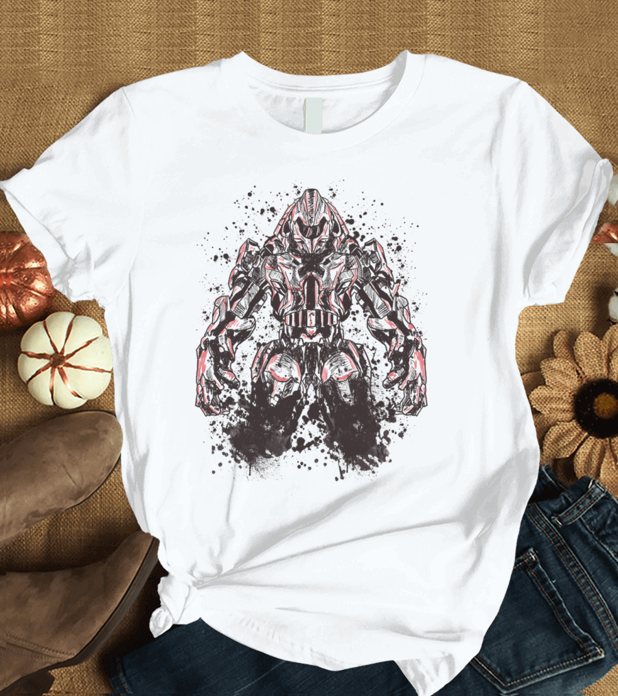Robotic Crimson Armored Warrior T-Shirt
