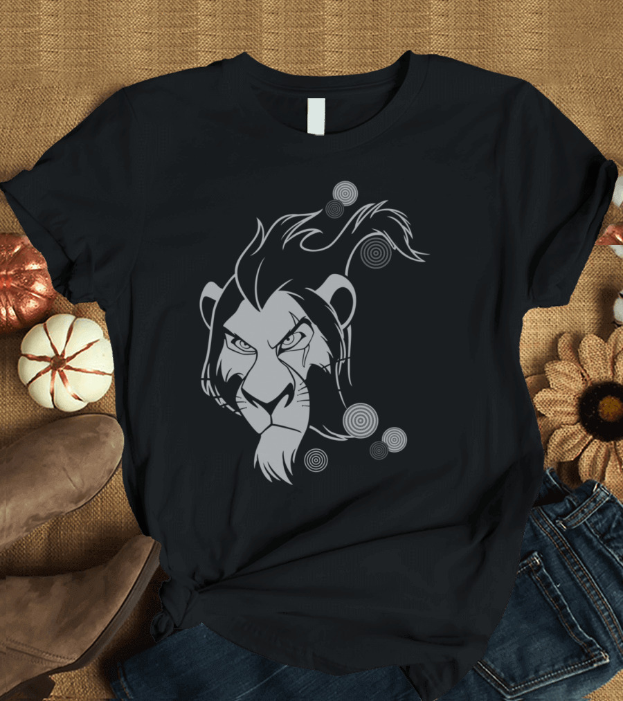 Scar Face with Circles Symbol Lion King T-Shirt