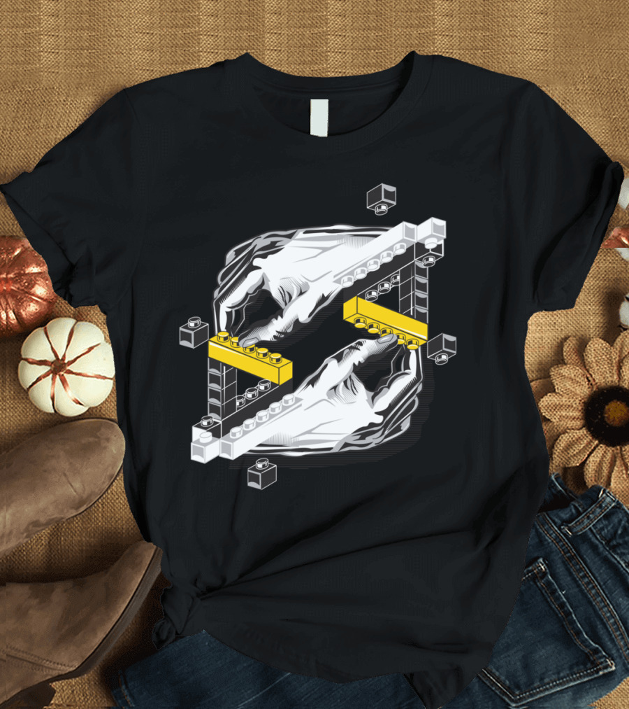 Hands Building Hands LEGO Blocks Yellow T-Shirt